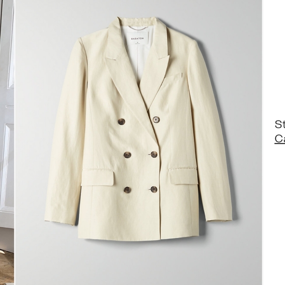 NWT Babaton Samuel Linen Blazer - Picture 5 of 8